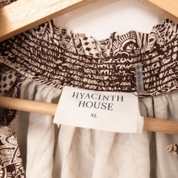 HYACINTH HOUSE Brown Floral Sawyer Mini Dress Size XL - Picture 5 of 9